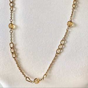 Costume Gold Chain Necklace and Dangly Earrings